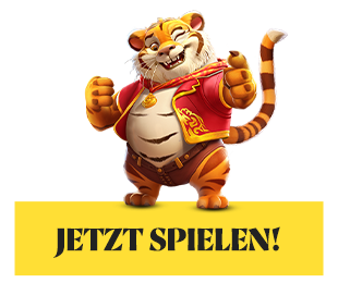 bahibi-jetzt-spielen Tiger Maskottchen mit Spielbutton auf gelbem Banner